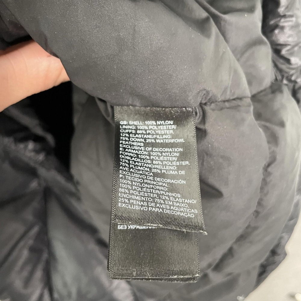 The North Face Down Parka Coat Womens XS Black Hooded 550 Puffer Full Zip - Picture 6 of 10